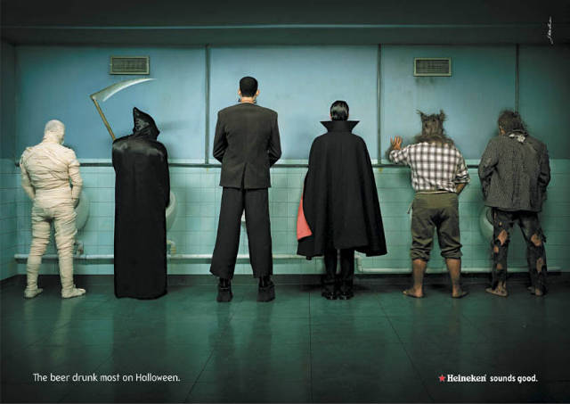 Heineken Halloween print advertisement
