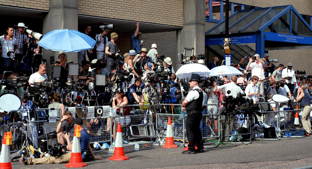 The Royal Baby arrival - Worldwide media and press outside St Mary's hospital, image3