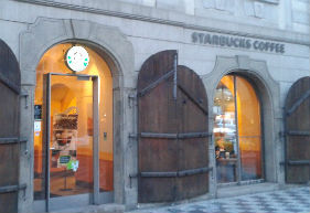 Starbucks in historical building - Prague