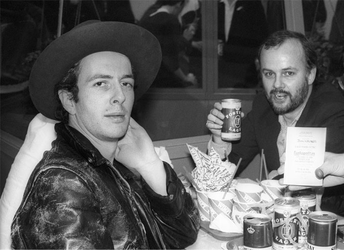 Justin Thomas photograph of Joe Strummer and John Peel