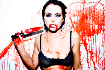 Well Hung Exhibition - Lindsay Lohan photographed by Tyler Shields