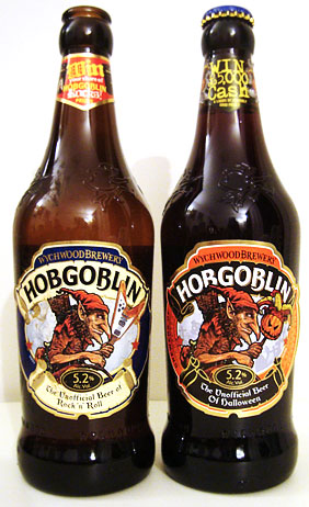 Two bottles of Hobgoblin beer