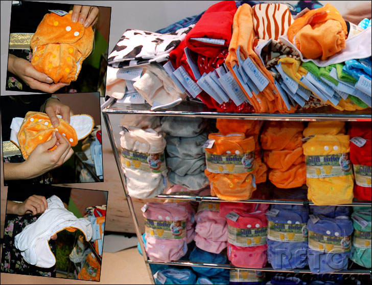 The Baby Show at Earls Court, London - all in one cloth diapers