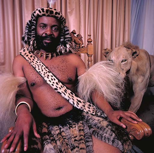 King Goodwill Zwelethini of Zulu, South Africa in Daniel Laine’s book African Kings.