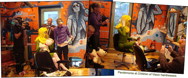 Pandemonia visits Children of Vision hairdressers in Portobello