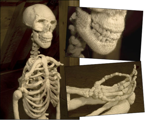 Installation artist and avid knitter - Ben Cuevas Skeleton