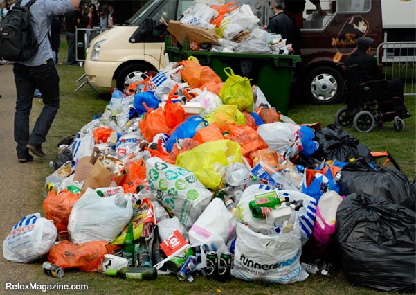The Royal Wedding celebration in London Hyde Park – mountain of trash