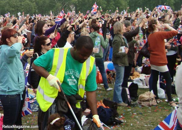 The Royal Wedding celebration in London Hyde Park – toasts to the wedding 