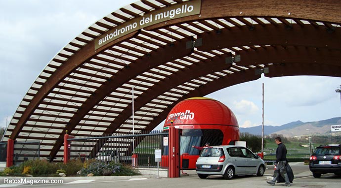 Entrance to Mugello Circuit in Italy near Florance