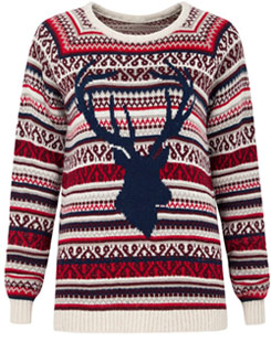 Multicoloured Reindeer Christmas jumper from Marks and Spencer