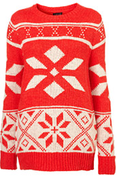 Funky knitted snowflake jumper available at Topshop