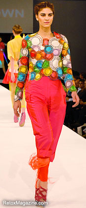 Graduate Fashion Week - Amanda Brown from De Montfort University presents gold collection at GFW 2011