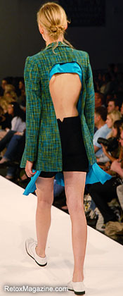 Graduate Fashion Week - Rebekah Galliano from Rochester University presents her collection at GFW 2011 - garment back view