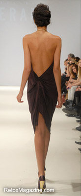 Nadine Merabi – House of Evolution AW12 catwalk, London Fashion Week – outfit 1, back view.