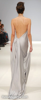 Nadine Merabi – House of Evolution AW12 catwalk, London Fashion Week – outfit 2, back view.