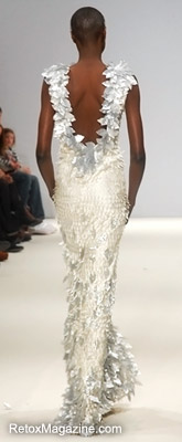 Nadine Merabi – House of Evolution AW12 catwalk, London Fashion Week – outfit 4, back view.