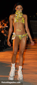 Bol$hie's SS12 collection Romantic Poverty - fashion model on the catwalk