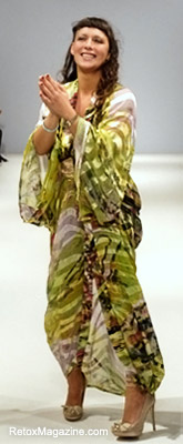 Fashion designer Carlotta Actis Barone on catwalk at Vauxhall Fashion Scout, London Fashion Week SS12