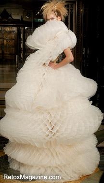 London Fashion Week - Inbar Spector's SS12 collection - white dress