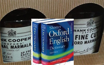 Oxford dictionary and Oxford marmalade