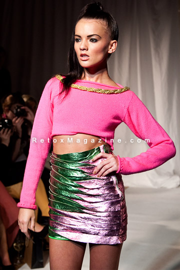 London Fashion Week SS12. LGN Events present 'LGN Young Designers' - collection by Obscure Couture. Catwalk image 1.