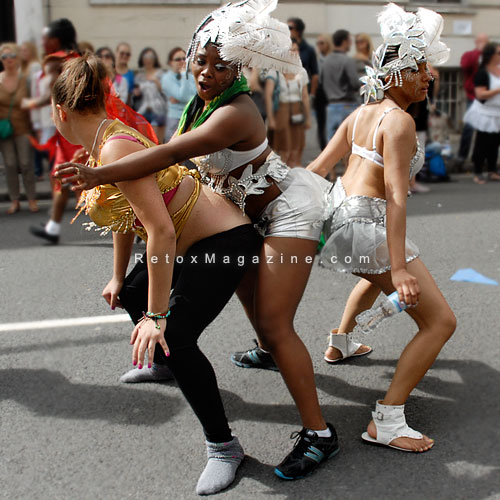 Notting Hill Carnival 2011 in London, dancing girls