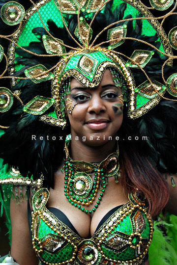 Notting Hill Carnival 2012 in London - portrait of reveller, image 10