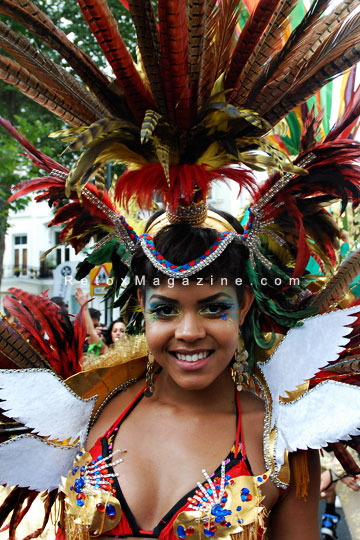 Notting Hill Carnival 2012 in London - portrait of reveller, image 11