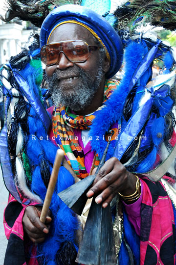 Notting Hill Carnival 2012 in London - portrait of reveller, image 14