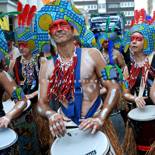 Notting Hill Carnival 2012 in London - portrait of reveller, image 15