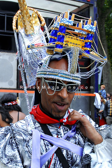 Notting Hill Carnival 2012 in London - portrait of reveller, image 17