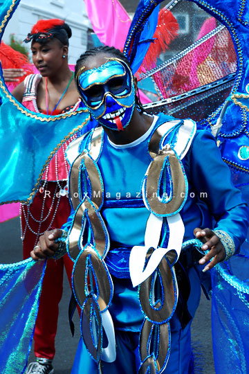 Notting Hill Carnival 2012 in London - portrait of reveller, image 18
