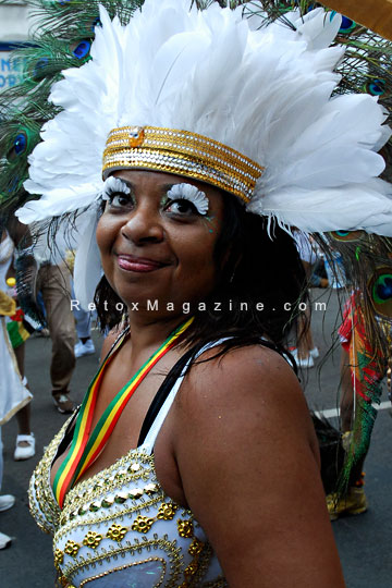 Notting Hill Carnival 2012 in London - portrait of reveller, image 19