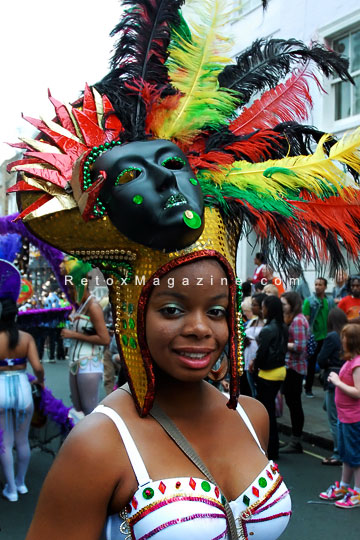 Notting Hill Carnival 2012 in London - portrait of reveller, image 20