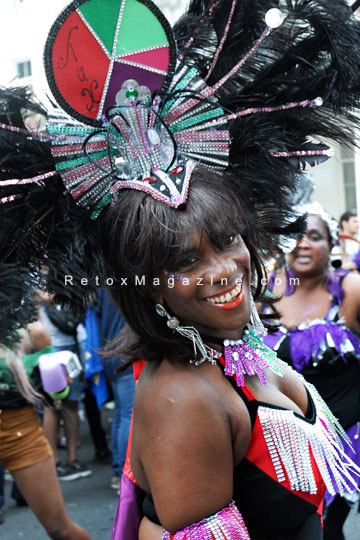 Notting Hill Carnival 2012 in London - portrait of reveller, image 24