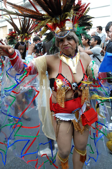 Notting Hill Carnival 2012 in London - portrait of reveller, image 25