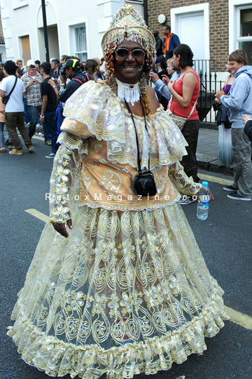 Notting Hill Carnival 2012 in London - portrait of reveller, image 27