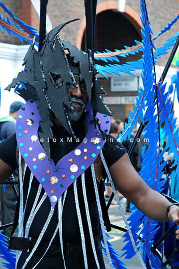 Notting Hill Carnival 2012 in London - portrait of reveller, image 28