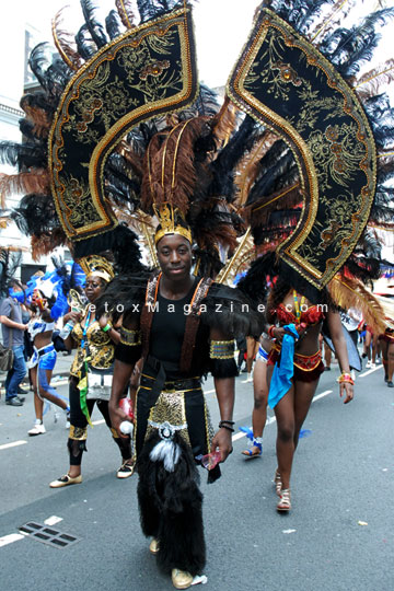 Notting Hill Carnival 2012 in London - portrait of reveller, image 29