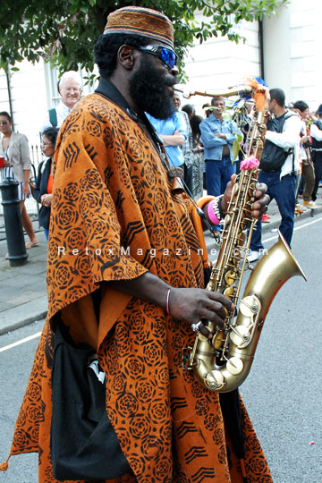Notting Hill Carnival 2012 in London - portrait of reveller, image 3