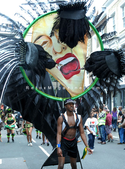 Notting Hill Carnival 2012 in London - portrait of reveller, image 30