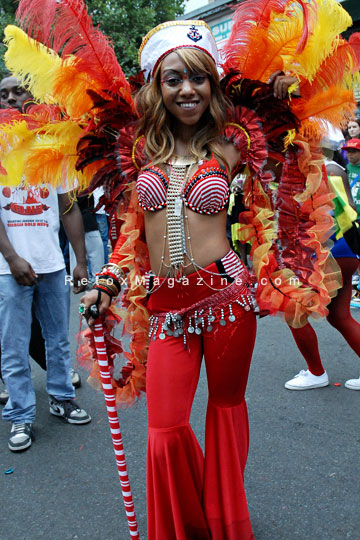 Notting Hill Carnival 2012 in London - portrait of reveller, image 35