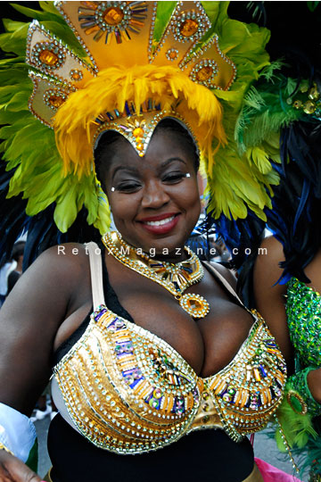 Notting Hill Carnival 2012 in London - portrait of reveller, image 5