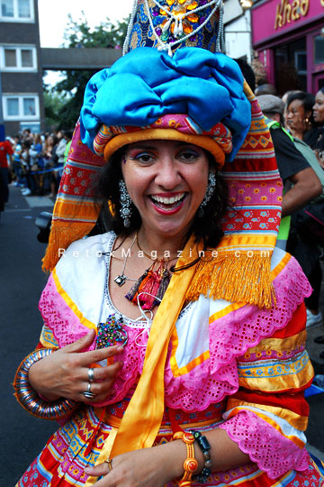 Notting Hill Carnival 2012 in London - portrait of reveller, image 7