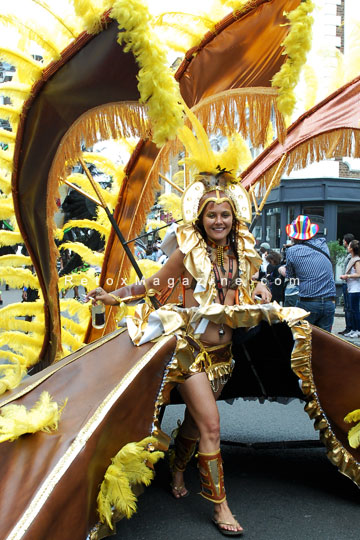 Notting Hill Carnival 2012 in London - portrait of reveller, image 9
