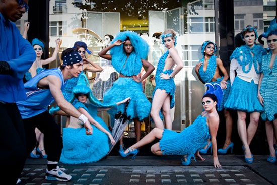 Pierre Garroudi flash mob 2 outdoor fashion show, image 1