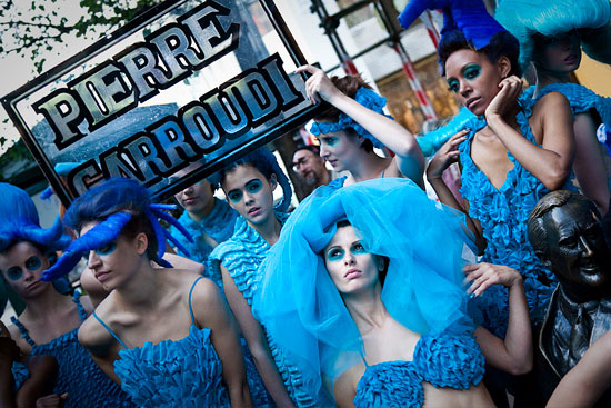 Pierre Garroudi flash mob 2 outdoor fashion show, image 8