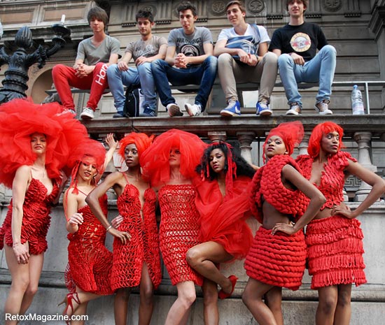 Pierre Garroudi flash mob fashion show in Central London, image 11