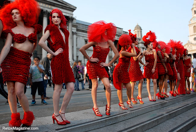 Pierre Garroudi flash mob fashion show in Central London, image 16